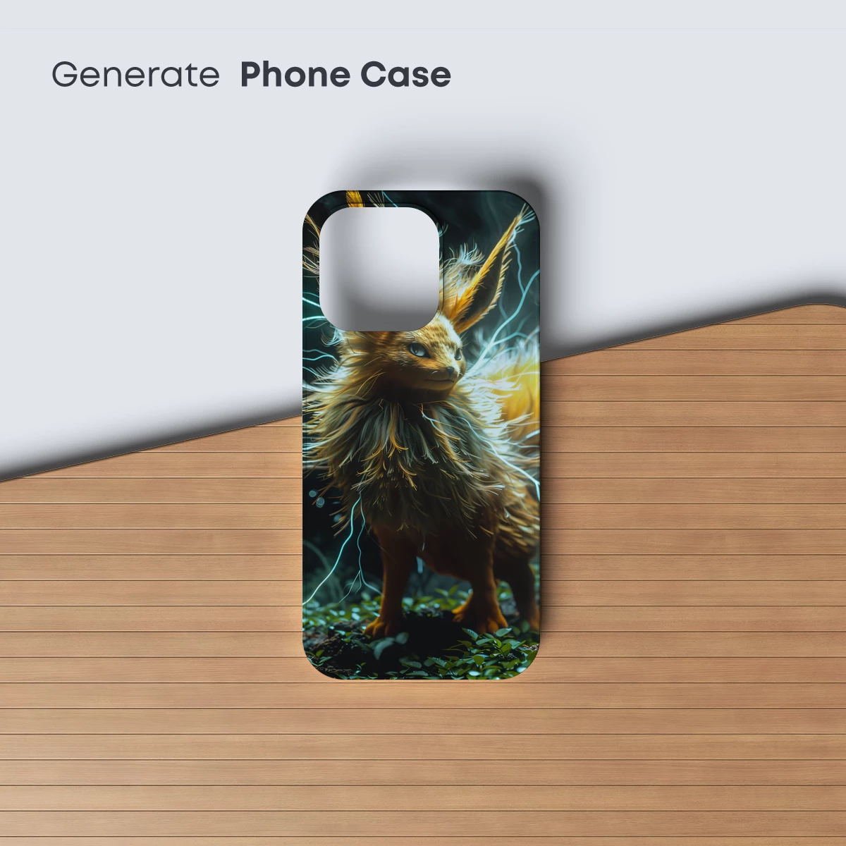 Electric Fox Spirit: Mythical Beast with Thunderous Aura - Image 3