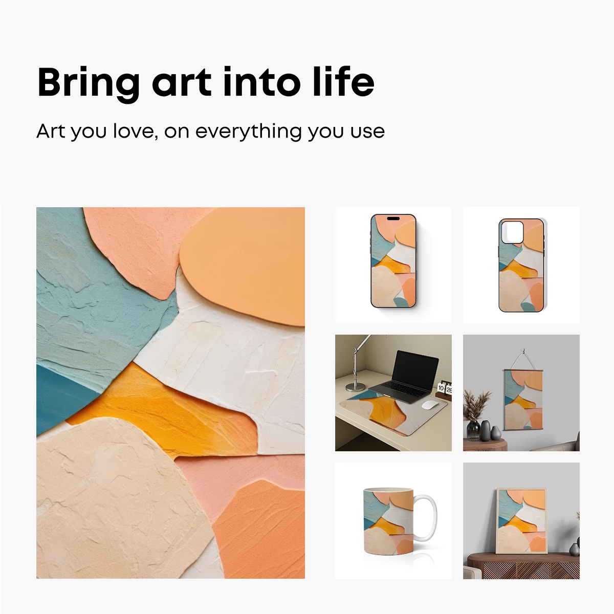 Abstract Canvas Symphony: Textured Color Harmony