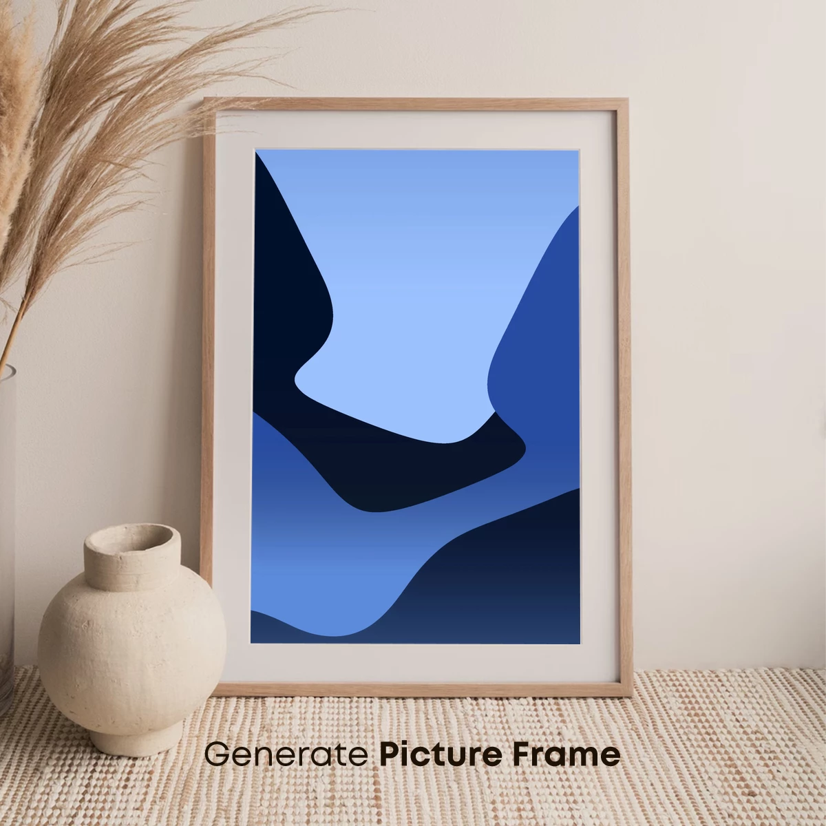 Abstract Blue Waves: A Digital Odyssey - Image 7