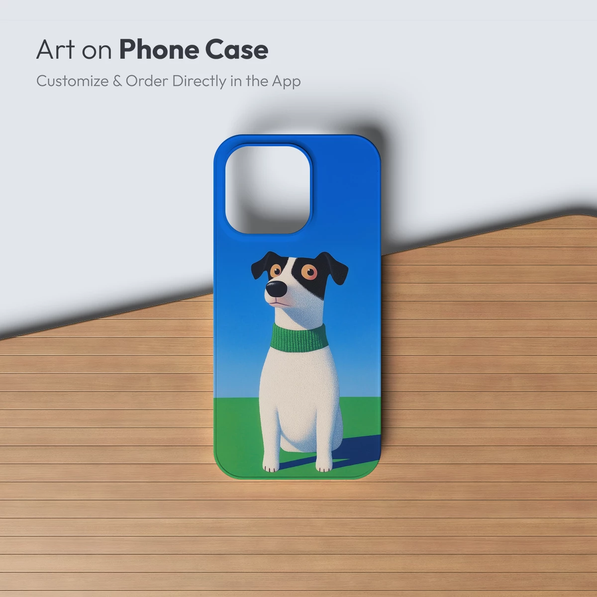 Chic Canine in Knit Collar: Vibrant Minimalism - Image 3