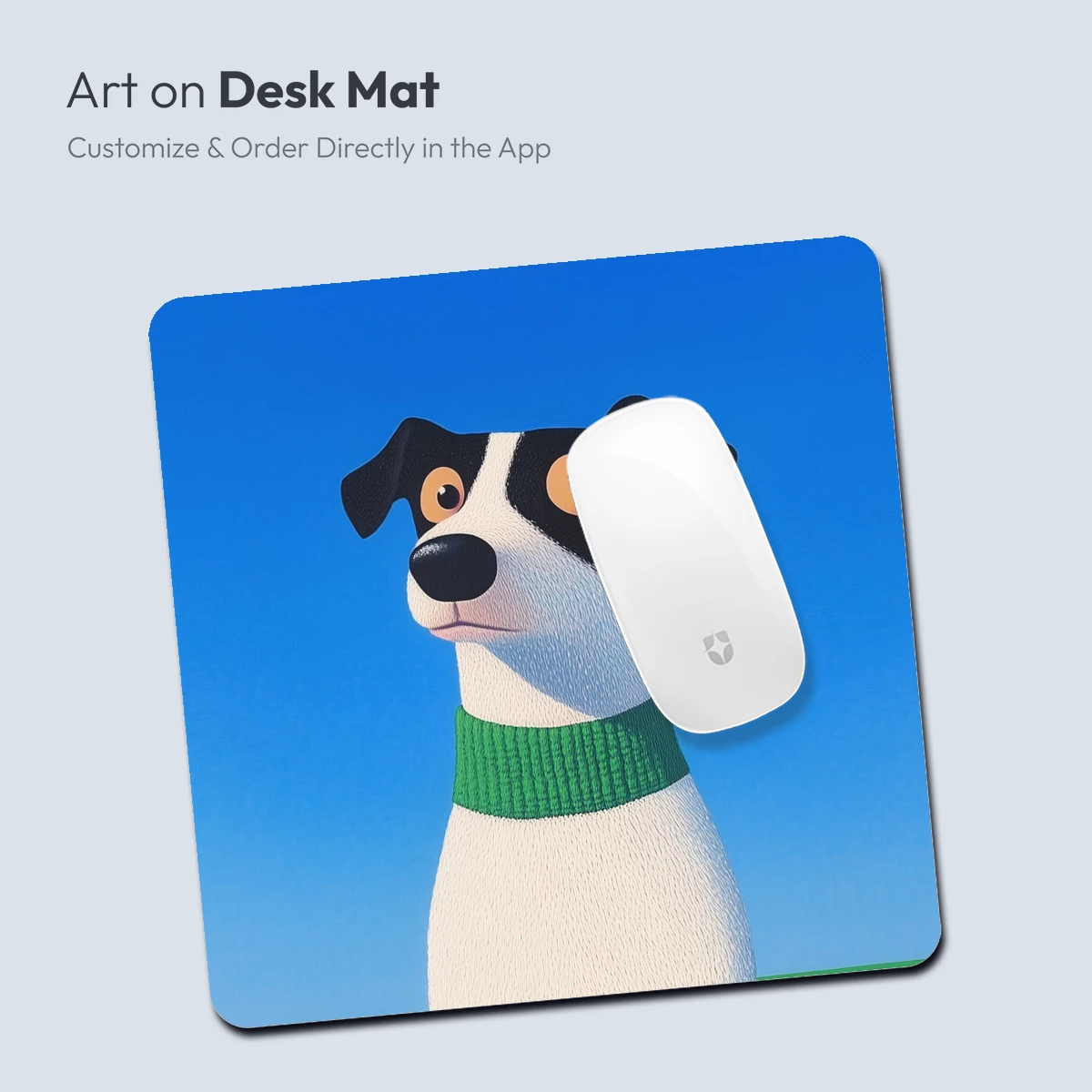 Chic Canine in Knit Collar: Vibrant Minimalism - Image 4