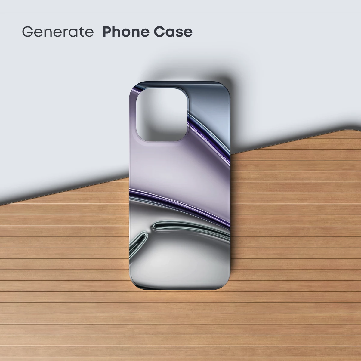 Fluid Metal Symphony: Abstract Waves in Silver and Purple - Image 3