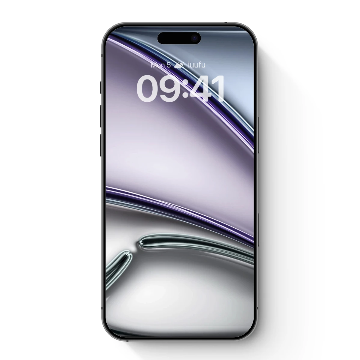 Fluid Metal Symphony: Abstract Waves in Silver and Purple