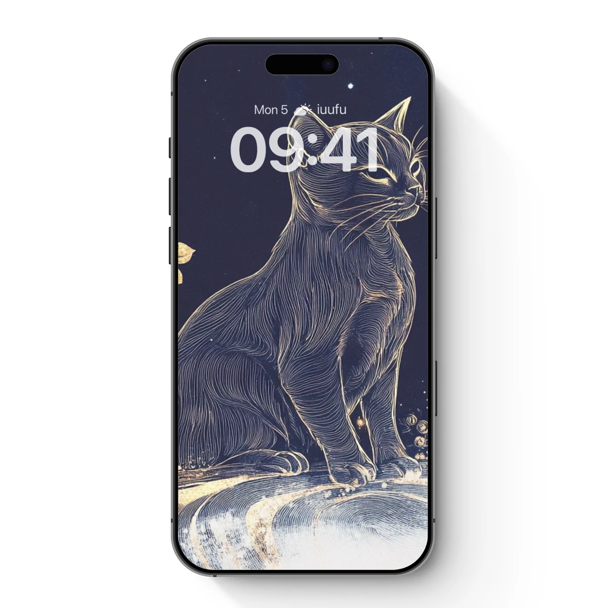 Ethereal Feline in Midnight Bloom