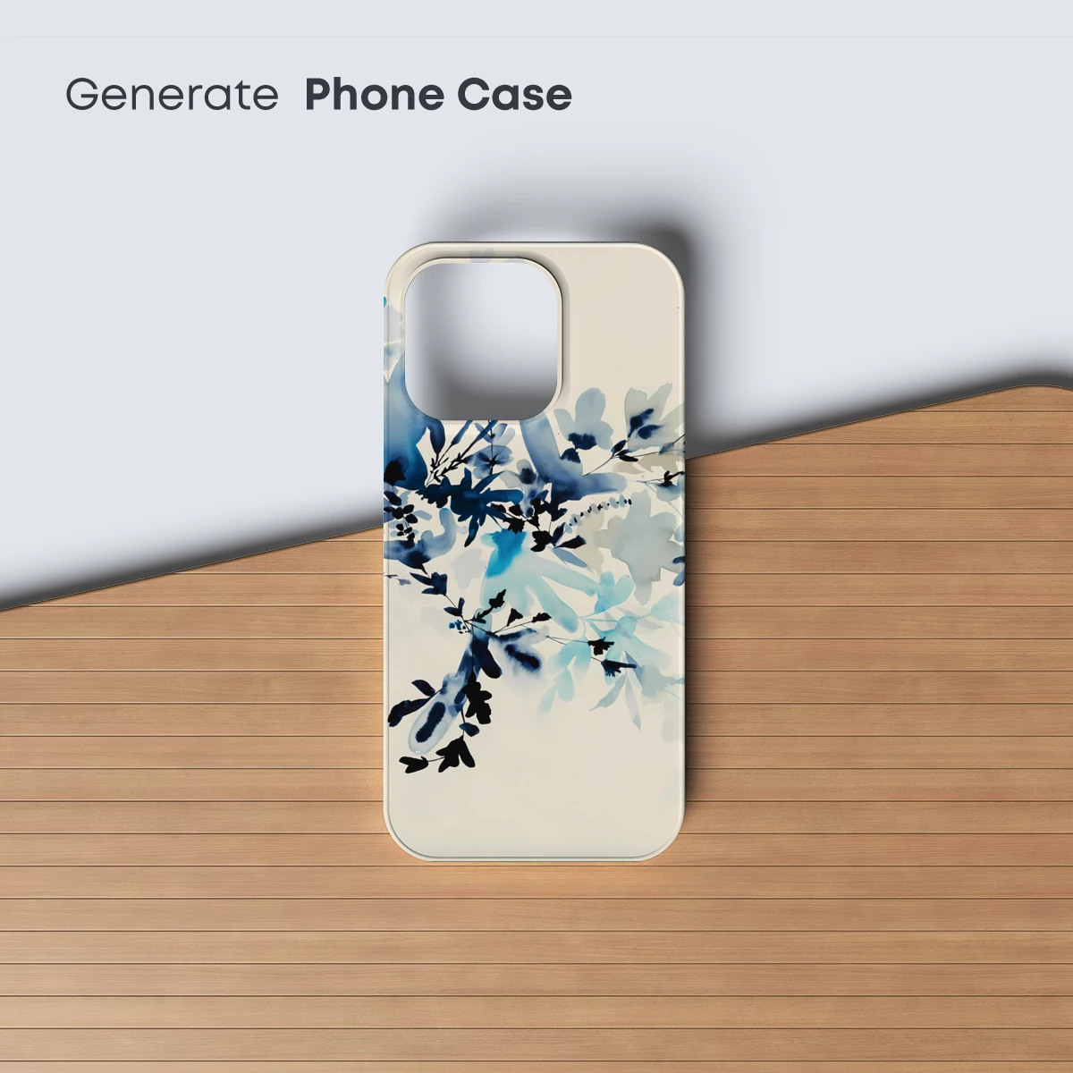 Blue Whispering Branches: Abstract Floral Elegance - Image 3