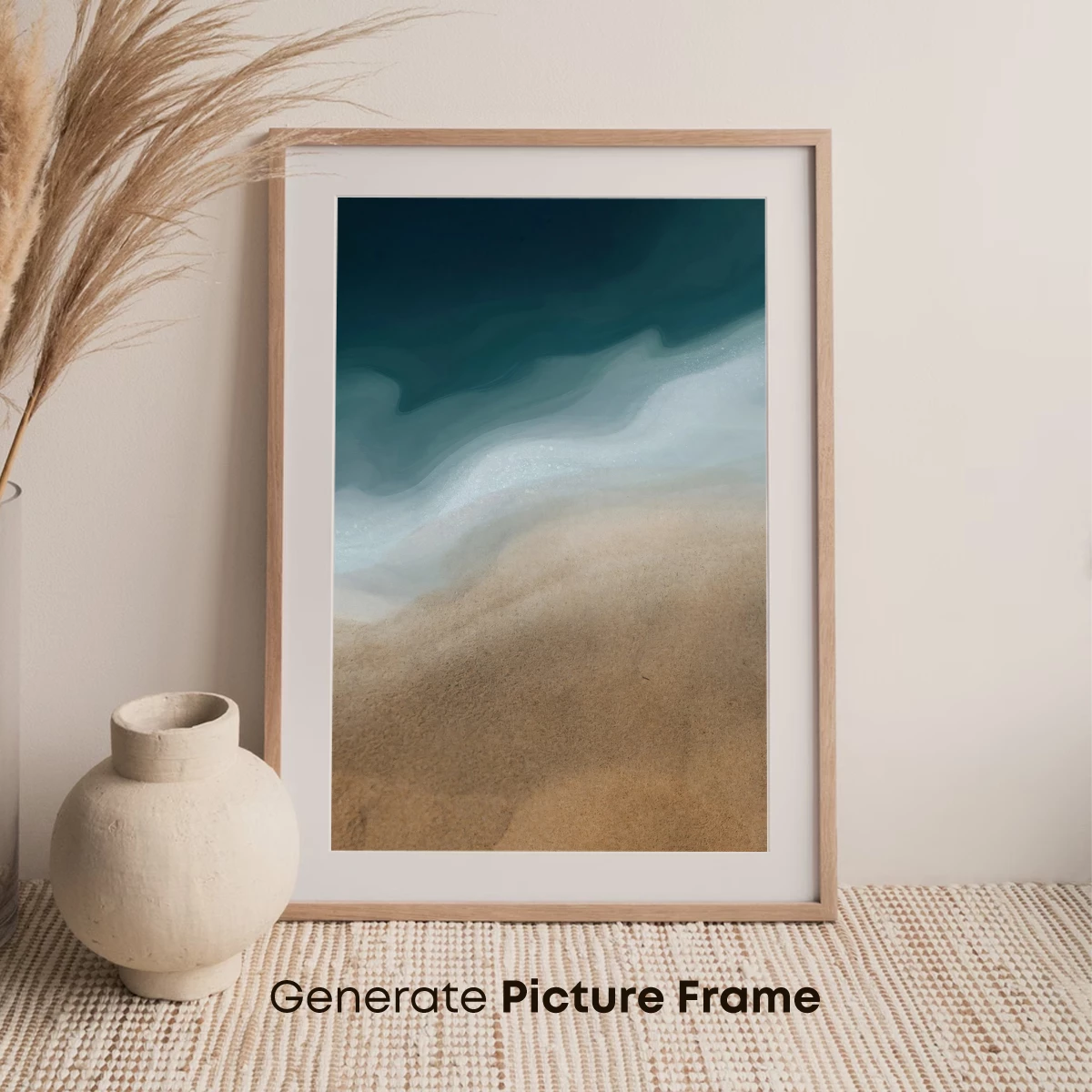 Ethereal Shoreline: Fusion of Sand and Sea - Image 7