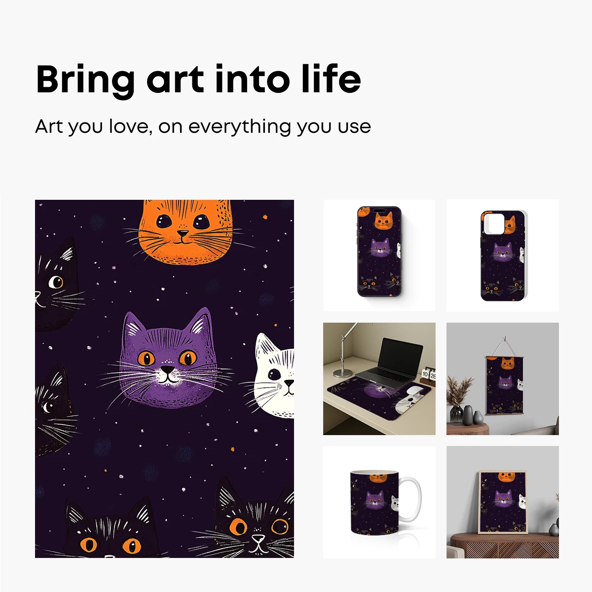 Cosmic Cat Constellations: Whimsical Feline Faces in Space - Image 2