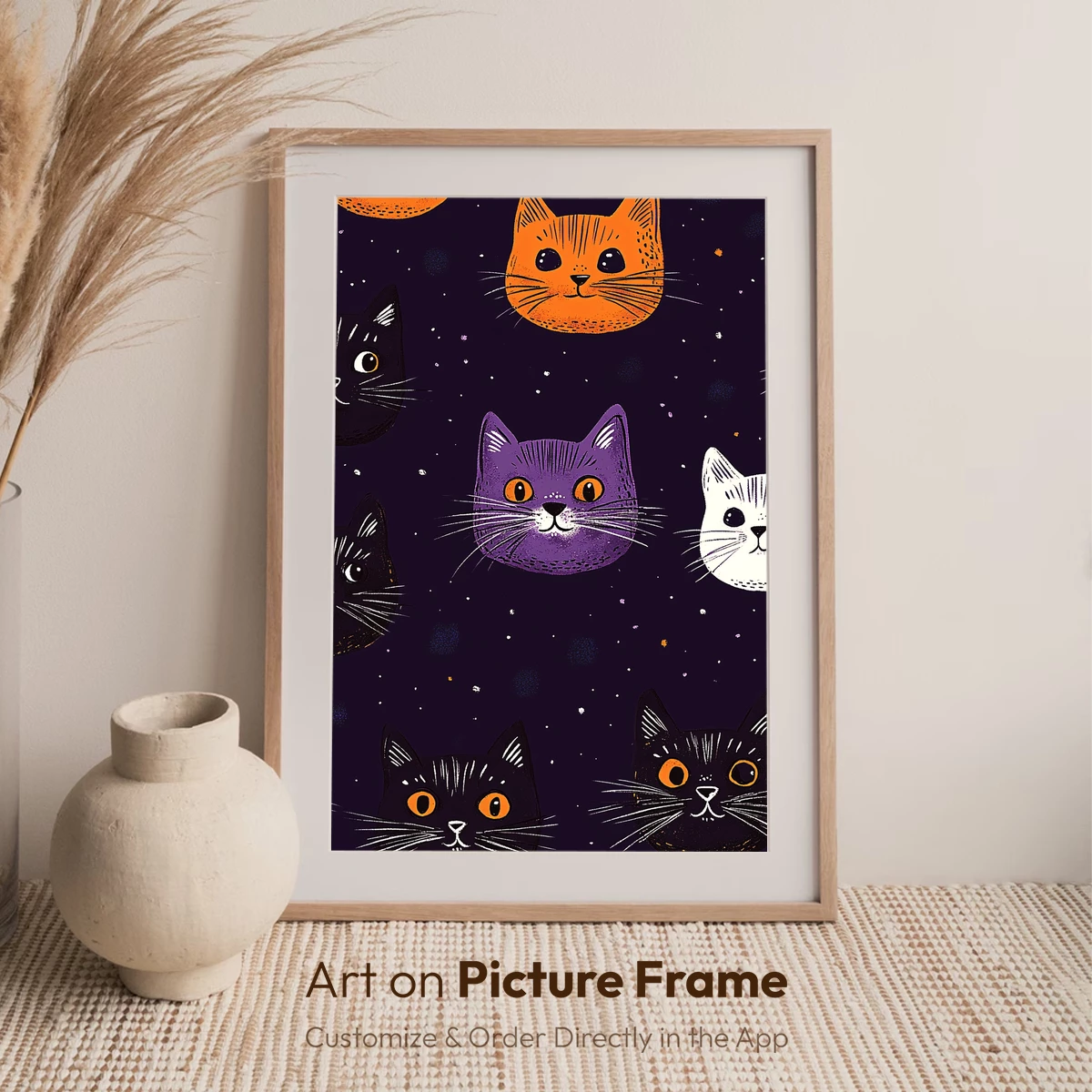 Cosmic Cat Constellations: Whimsical Feline Faces in Space - Image 7