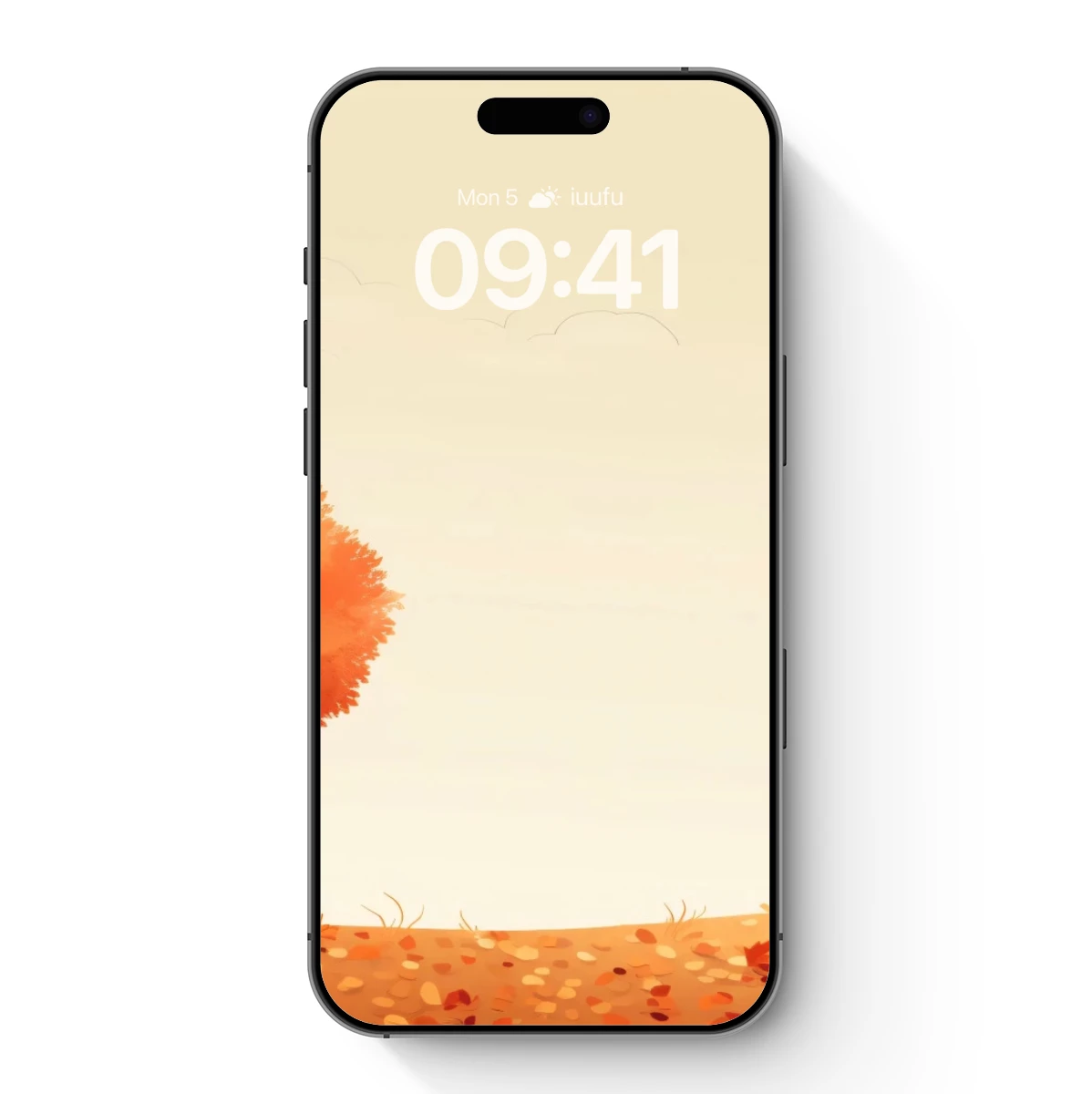 Autumnal Serenade: Vibrant Trees in a Falling Leaf Symphony