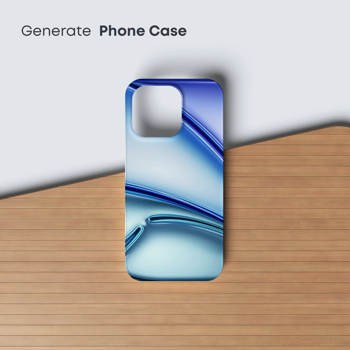 Blue Abstract Elegance: Fluid Curves and Gradient Harmony - Image 3