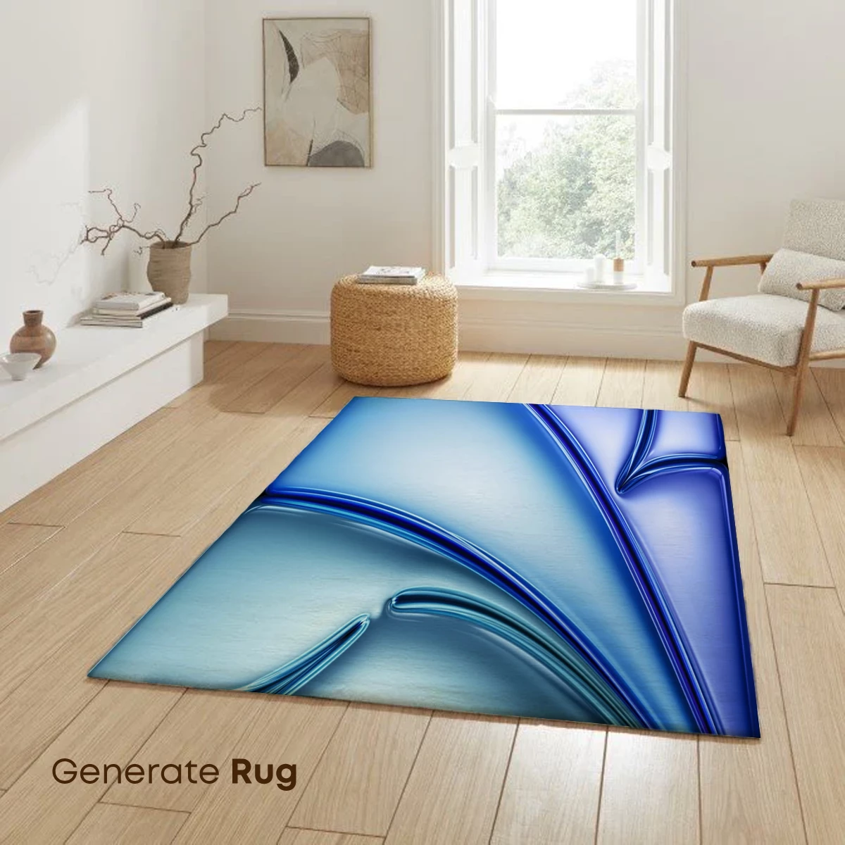 Blue Abstract Elegance: Fluid Curves and Gradient Harmony - Image 6