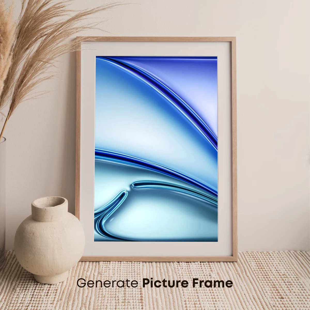 Blue Abstract Elegance: Fluid Curves and Gradient Harmony - Image 7