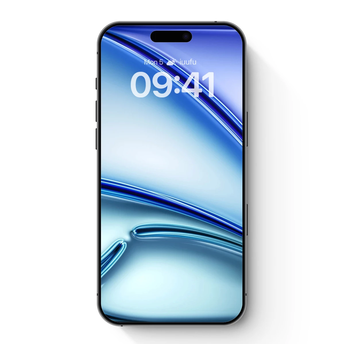 Blue Abstract Elegance: Fluid Curves and Gradient Harmony