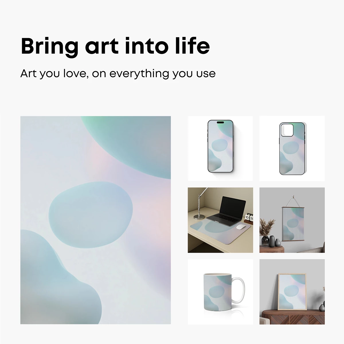 Ethereal Aqua Blobs: A Soft Gradient Odyssey - Image 2