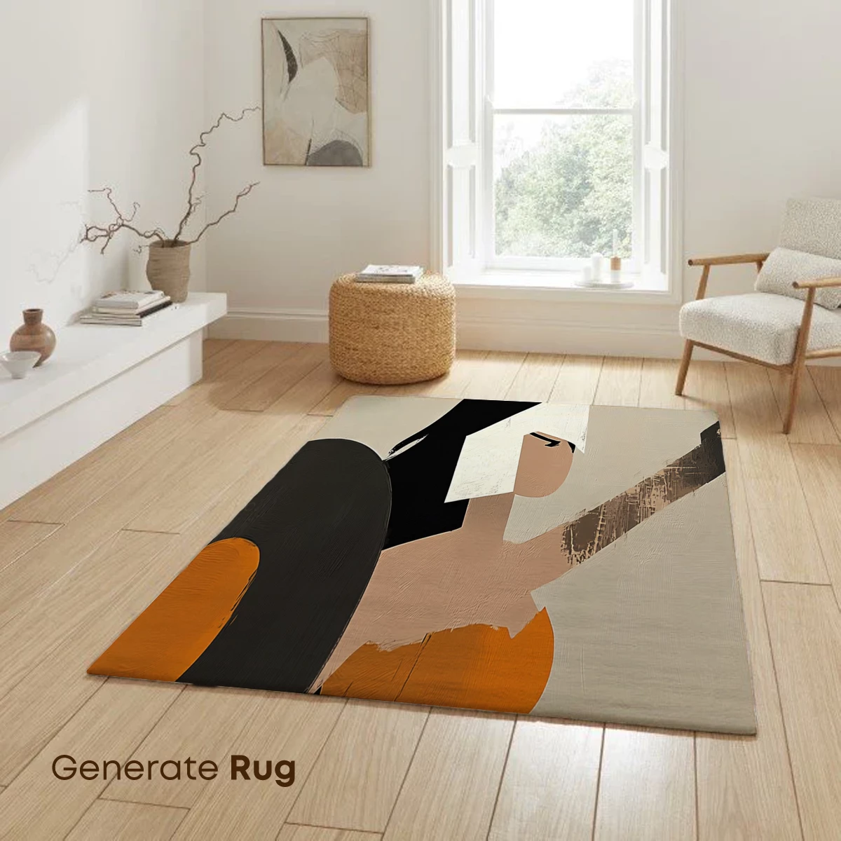 Abstract Figure with Vinyl Record: Modern Art Fusion - Image 6