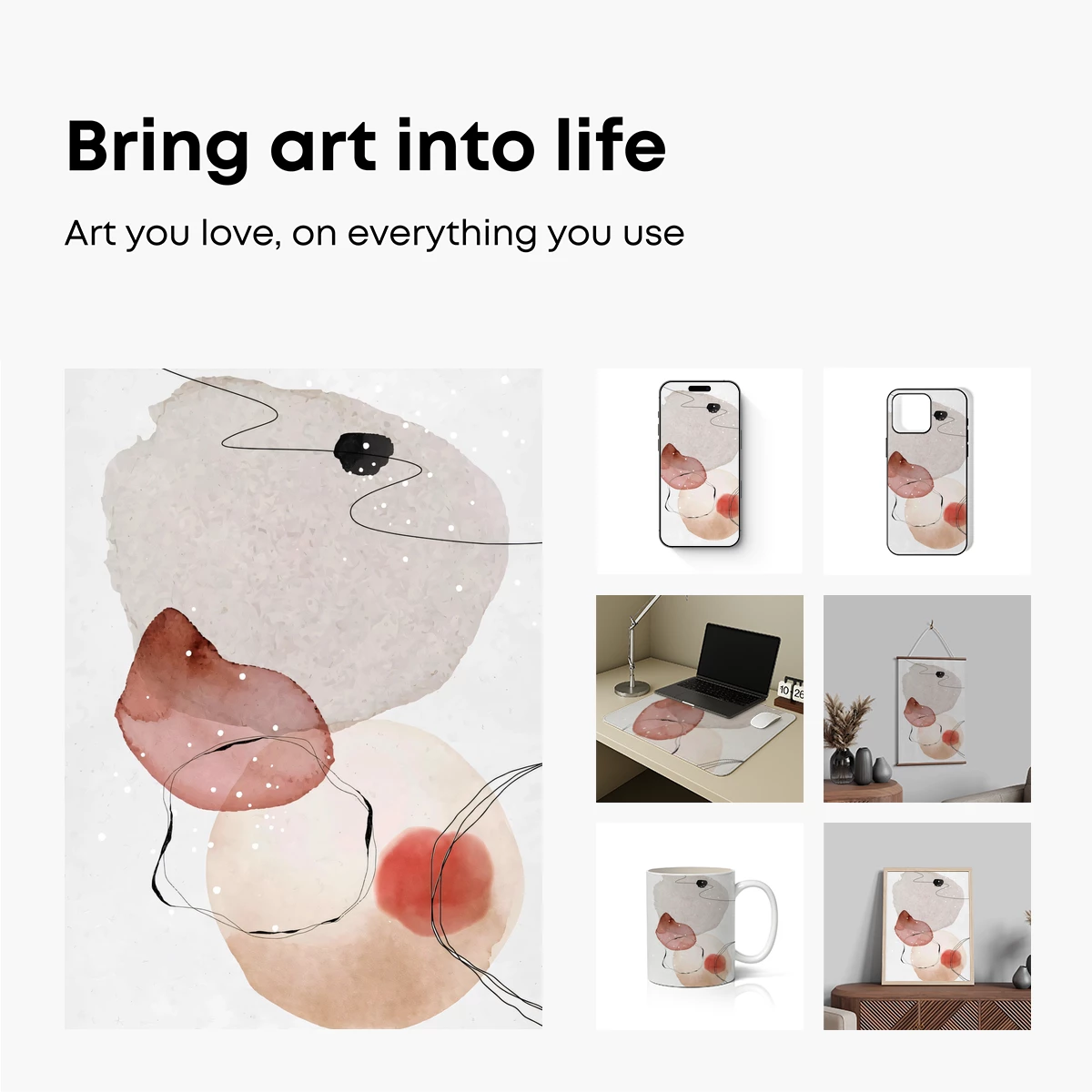 Abstract Harmony: Blended Circles and Curves - Image 2