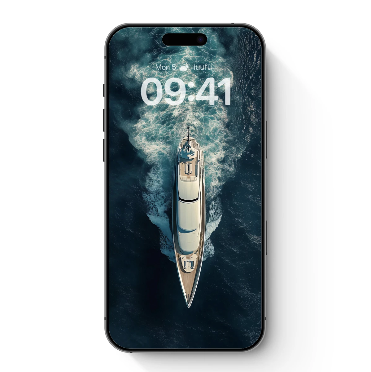 Elegant Yacht Sailing Through Turquoise Waves