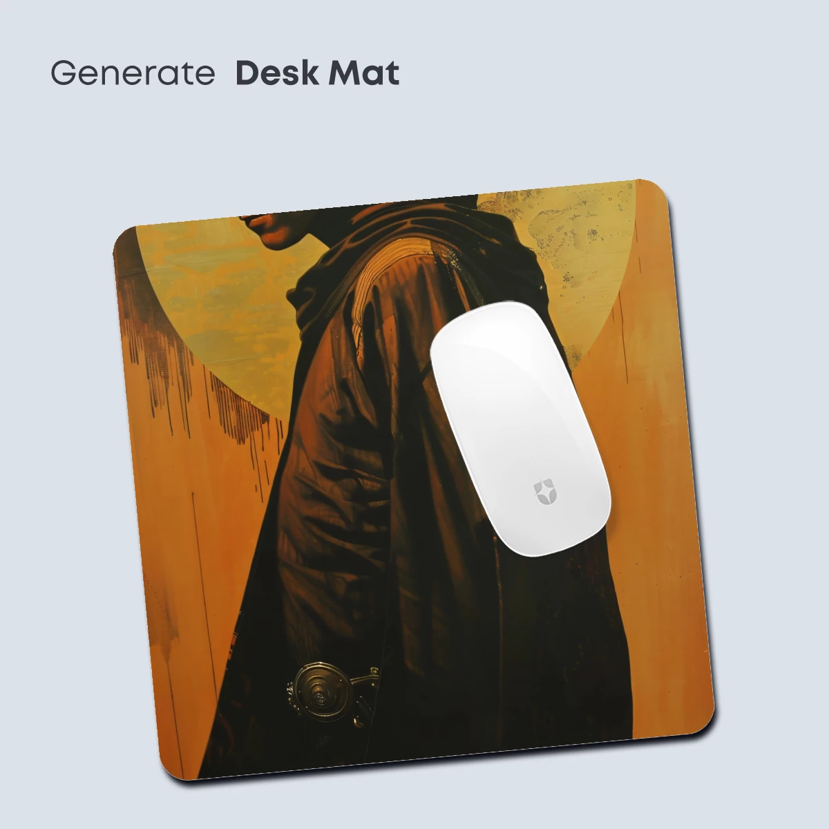 Eternal Wanderer: Cloaked Figure Against a Celestial Halo - Image 4