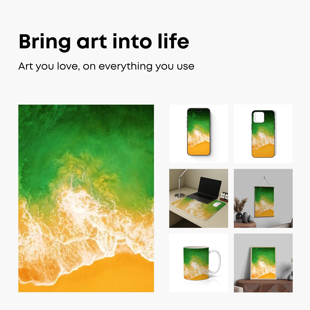 Emerald Waves Crashing on Golden Sands - Image 2