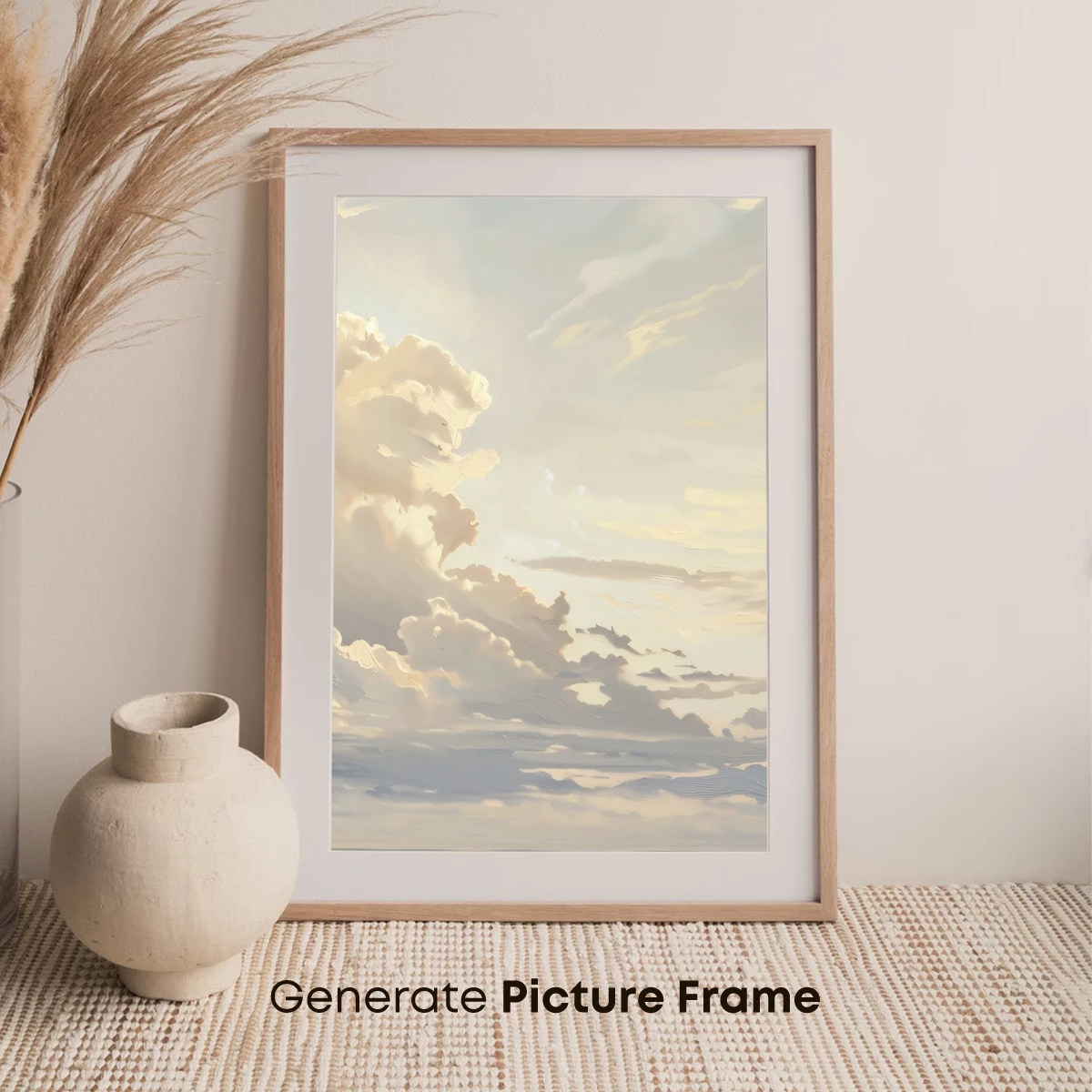 Ethereal Cloudscape: Serene Skies and Golden Plains - Image 7