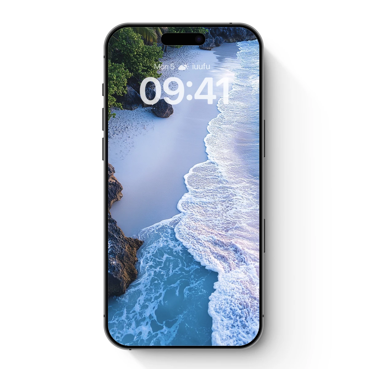 Serene Coastal Symphony: Waves Kiss White Sands Serene Coastal Symphony: Waves Kiss White Sands