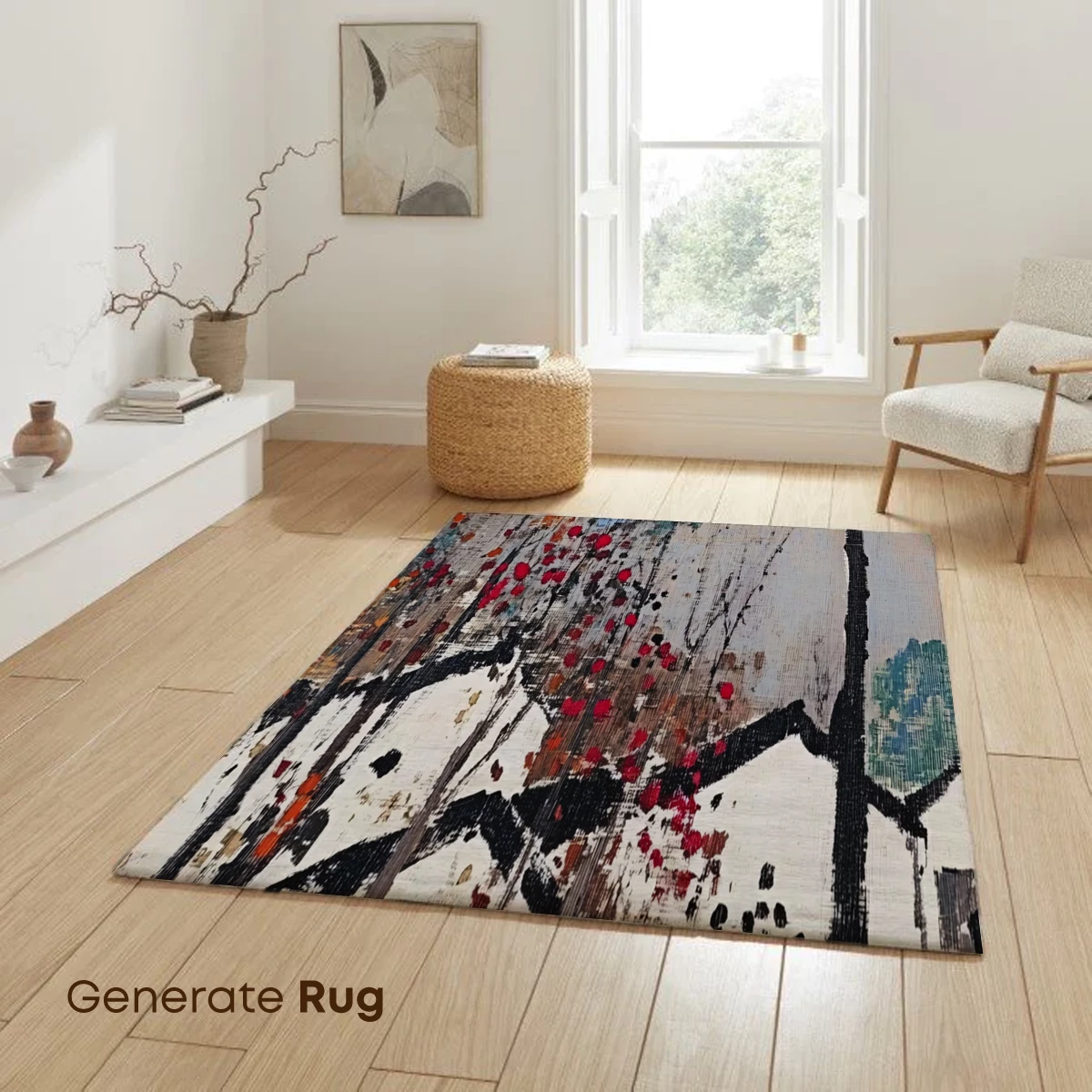 Autumnal Village Serenity: Ink and Color Harmony - Image 6