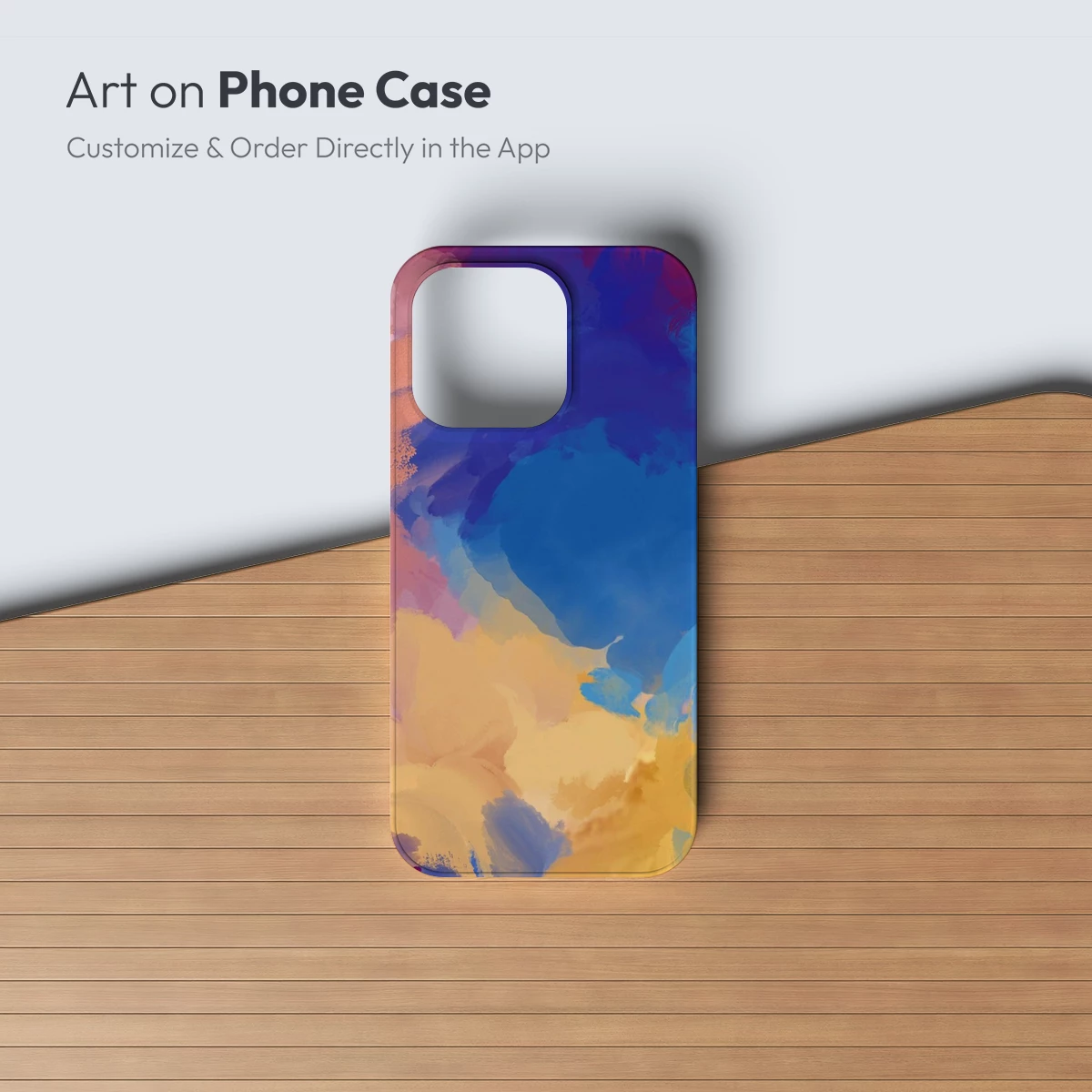 Abstract Fusion: Blue and Gold Harmony - Image 3