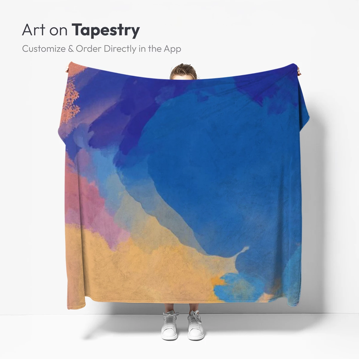 Abstract Fusion: Blue and Gold Harmony - Image 5