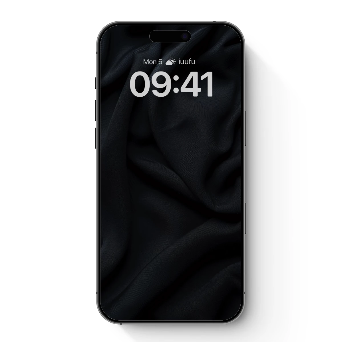 Elegant Shadows: Textured Black Fabric Drapery