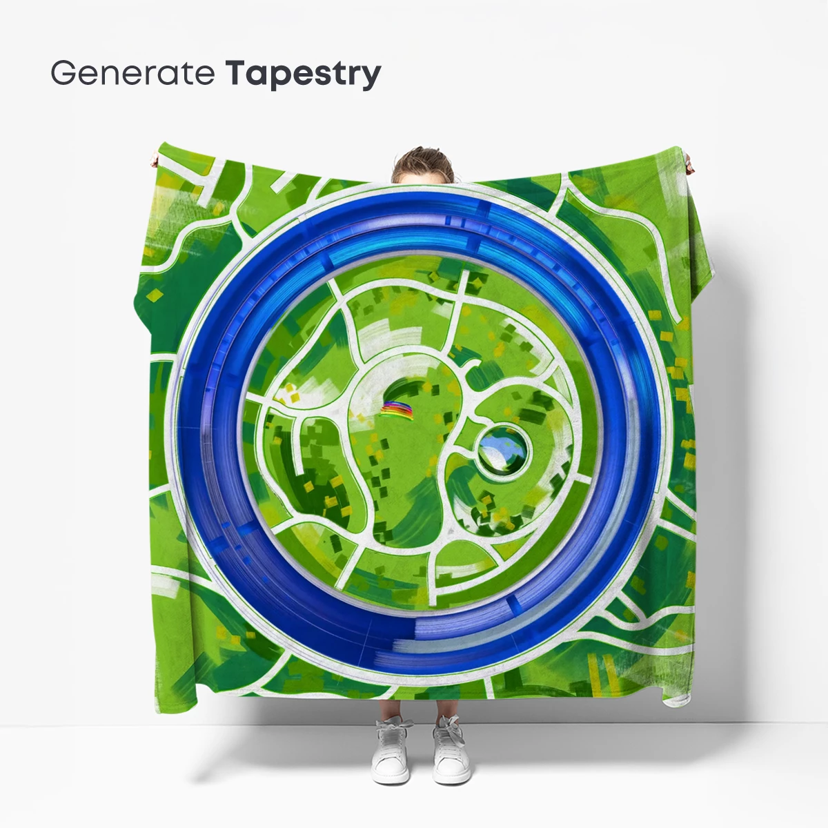 Blue Orb Over Green Labyrinth - Image 5