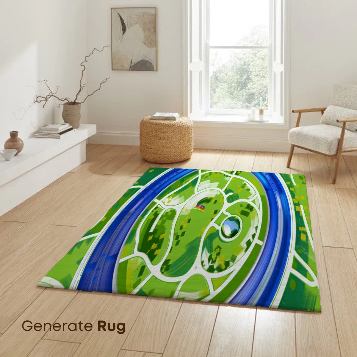 Blue Orb Over Green Labyrinth - Image 6