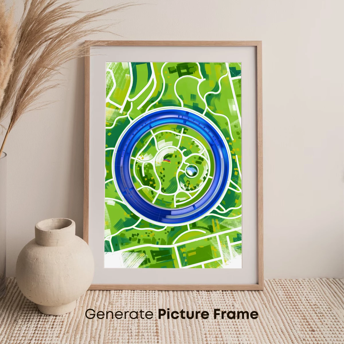 Blue Orb Over Green Labyrinth - Image 7