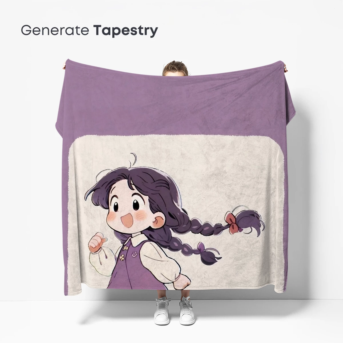 Charming Run: Girl and Cat in Whimsical Harmony - Image 5