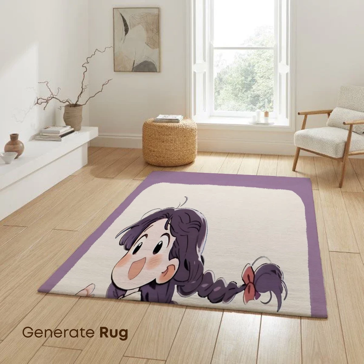 Charming Run: Girl and Cat in Whimsical Harmony - Image 6