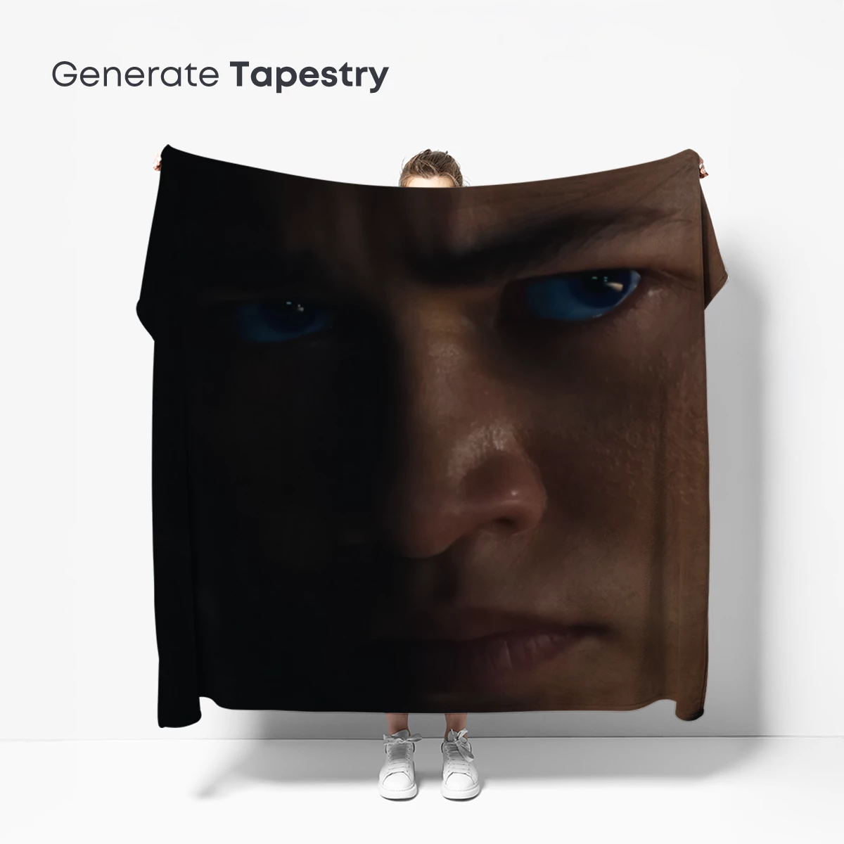 Ethereal Gaze: Illuminated Eyes in Shadows - Image 5