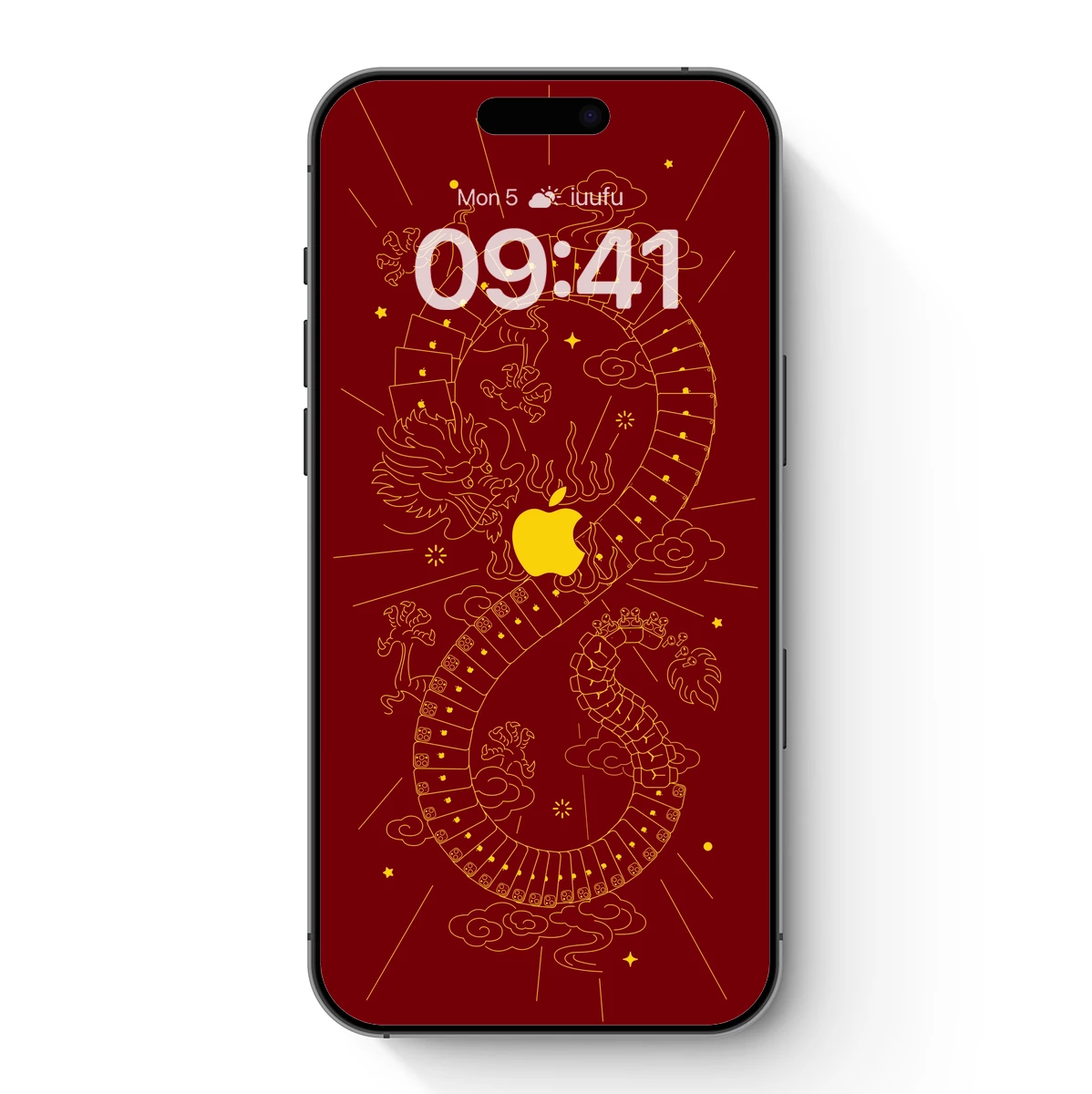 Dragon Embrace: Apple Logo in Mythic Fusion Dragon Embrace: Apple Logo in Mythic Fusion