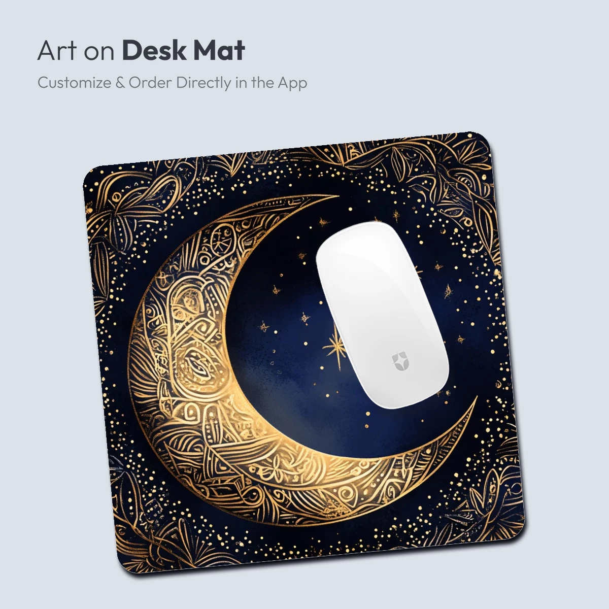 Golden Crescent Moon in Celestial Embrace - Image 4