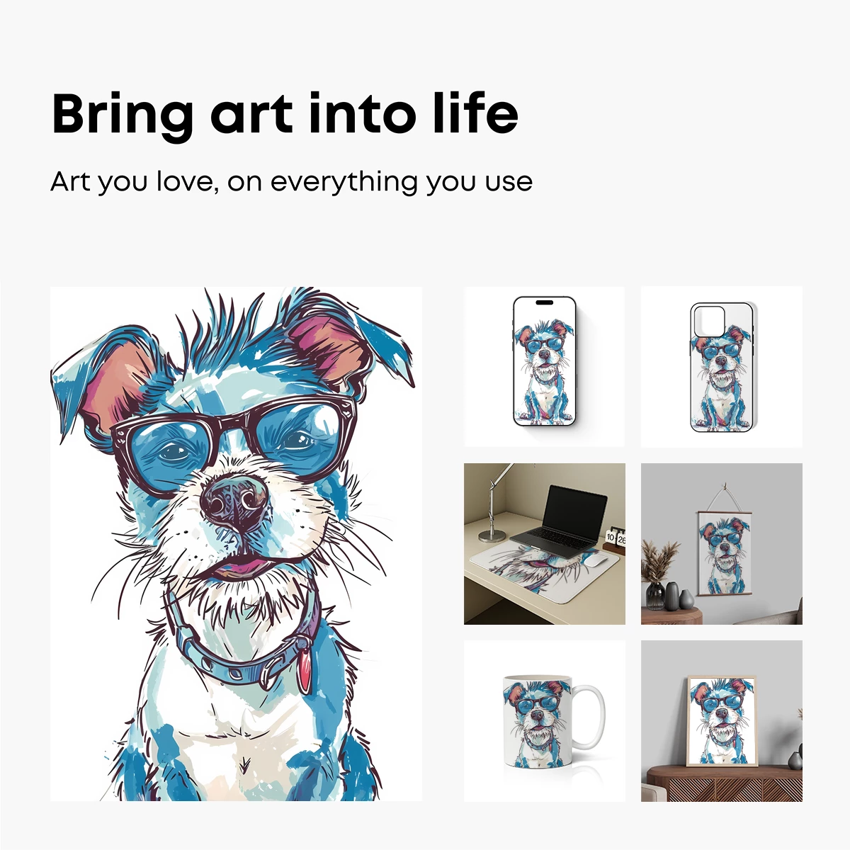 Cool Canine in Shades: Vibrant Pop Art Pooch - Image 2