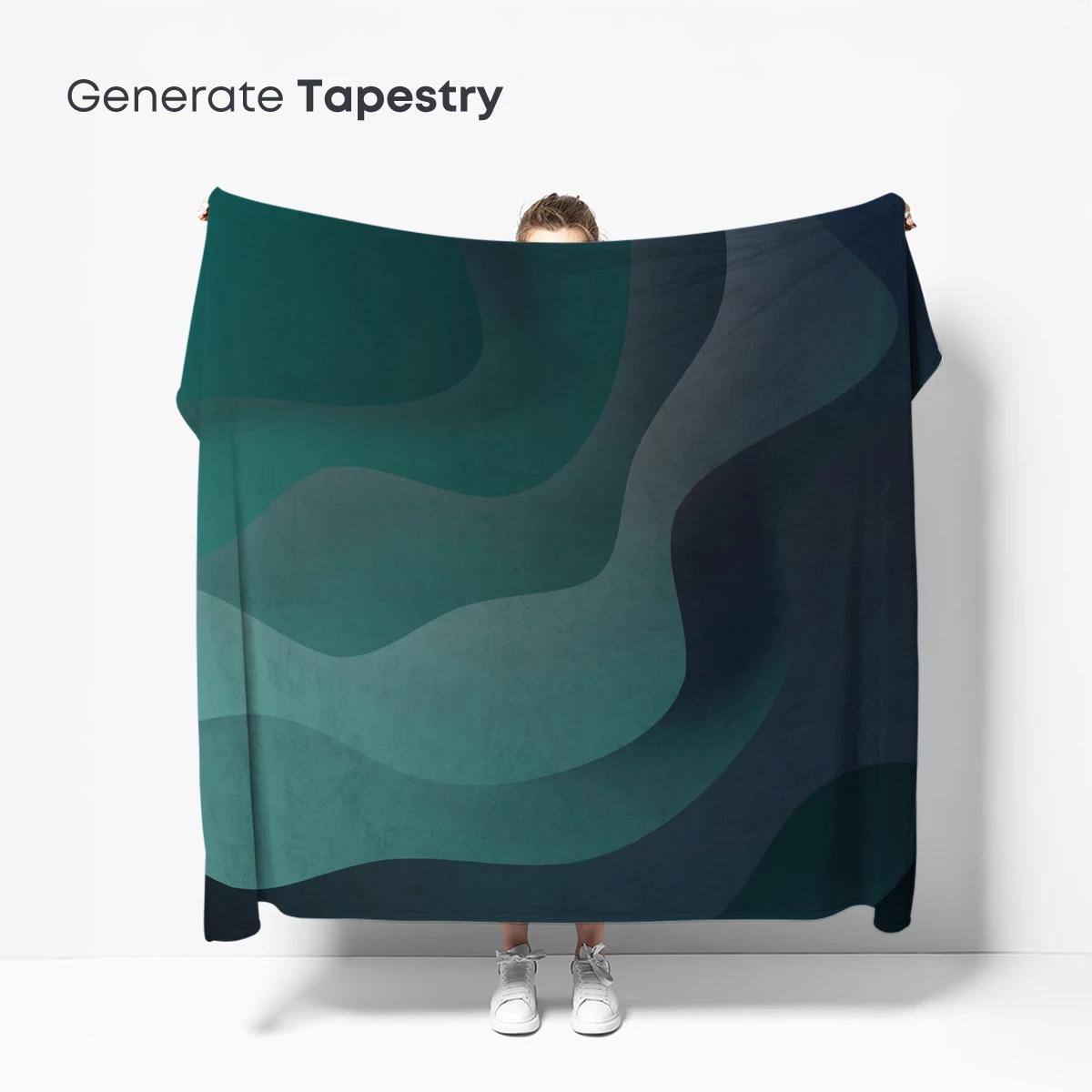 Fluid Teal Depths: Abstract Waves in Motion - Image 5