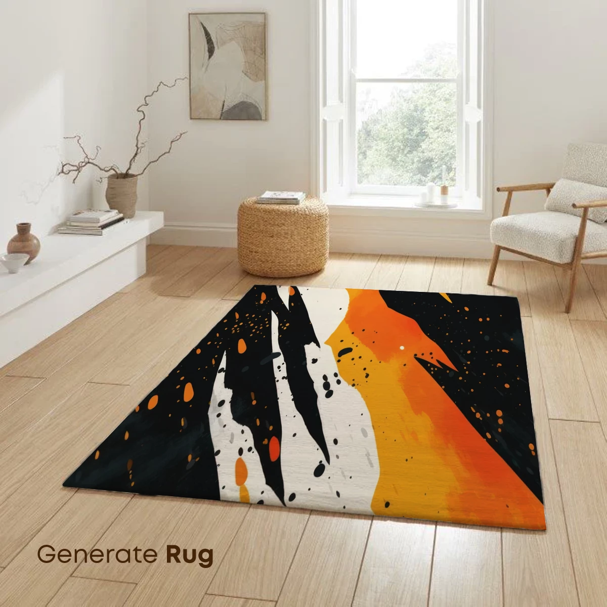 Fiery Tiger Stripes: Abstract Art Fusion - Image 6