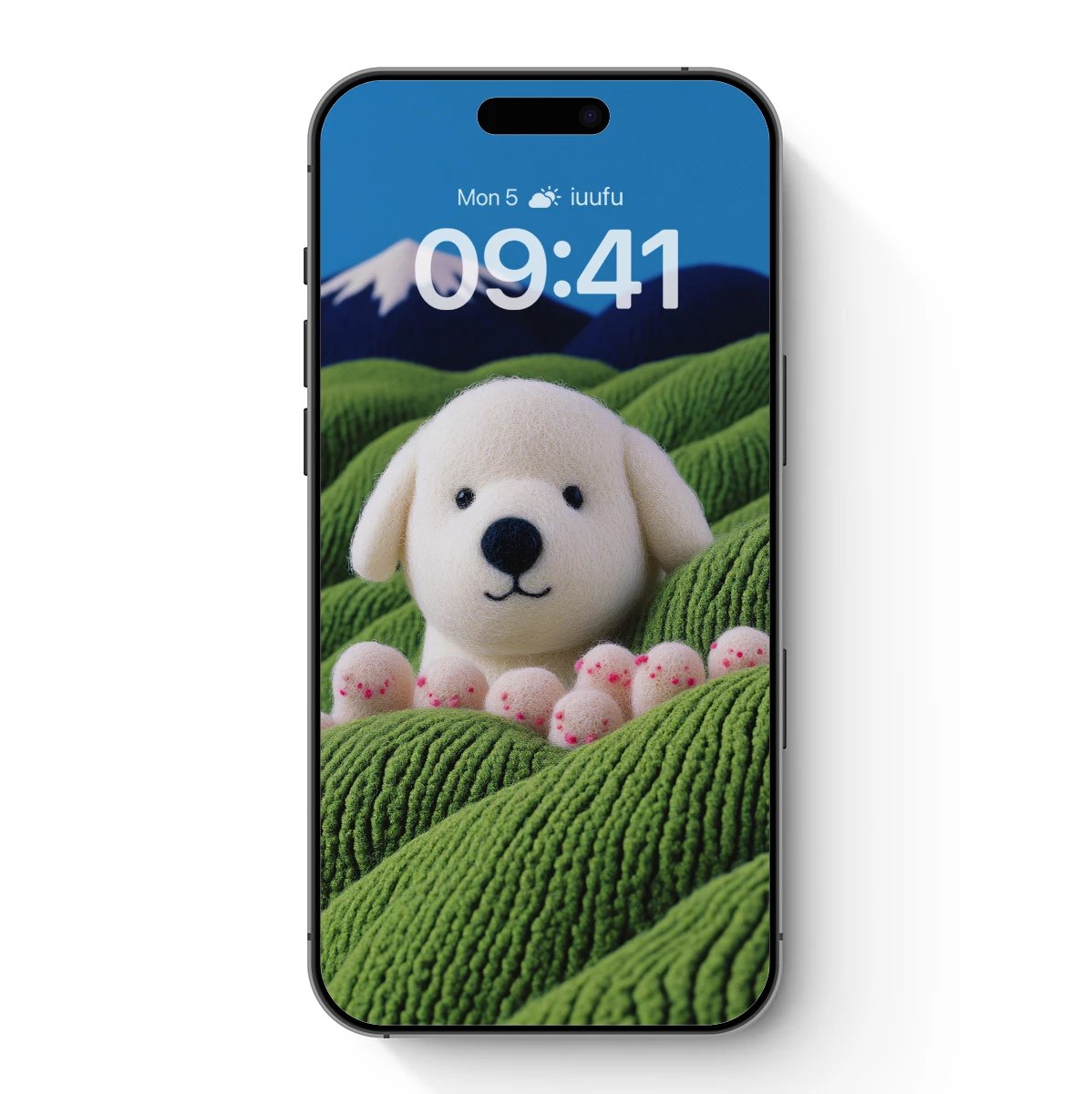 Fluffy Pup in a Corduroy Landscape