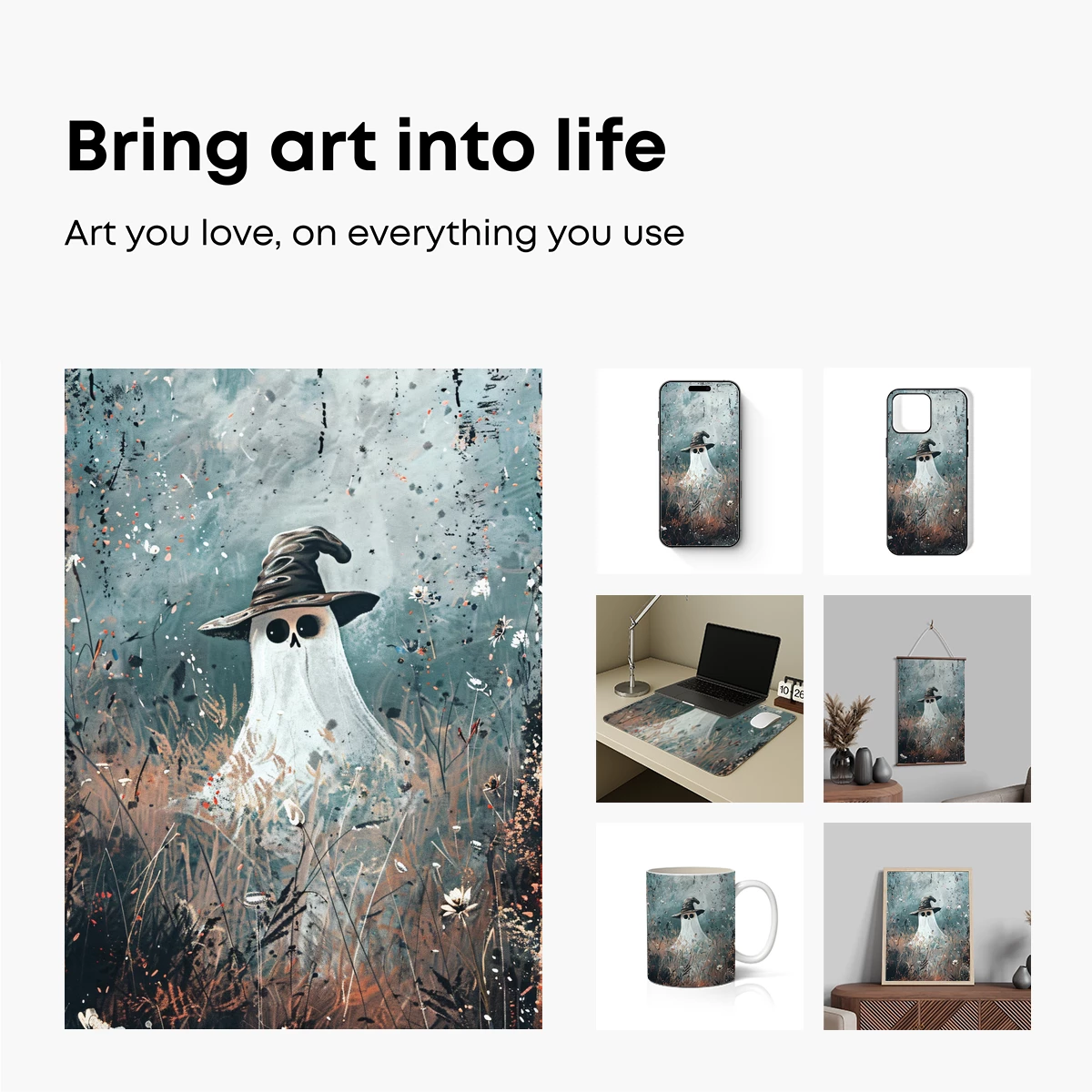 Ghostly Wizard in Whimsical Fog - Image 2