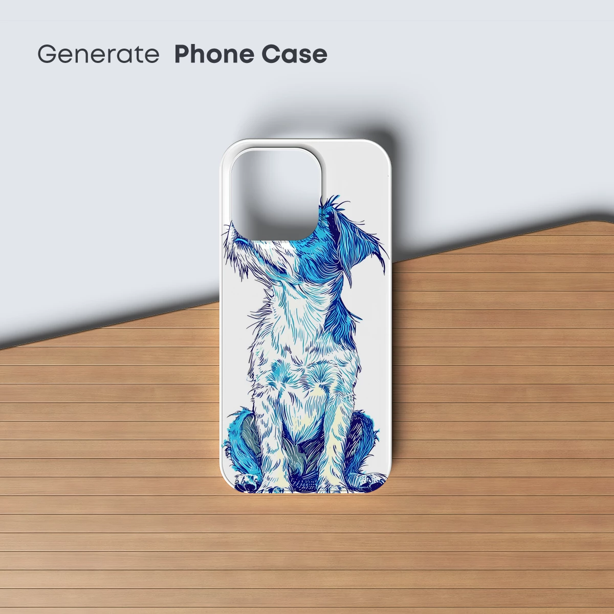 Electric Blue Canine: A Vibrant Sketch Art Tribute - Image 3