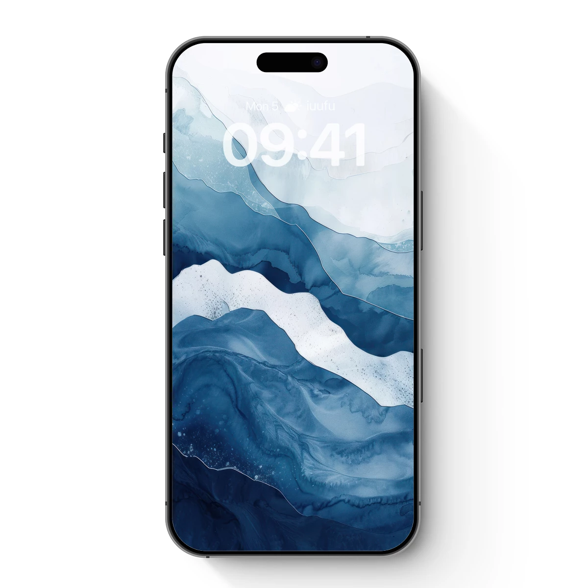 Blue Abyss: Abstract Watercolor Waves