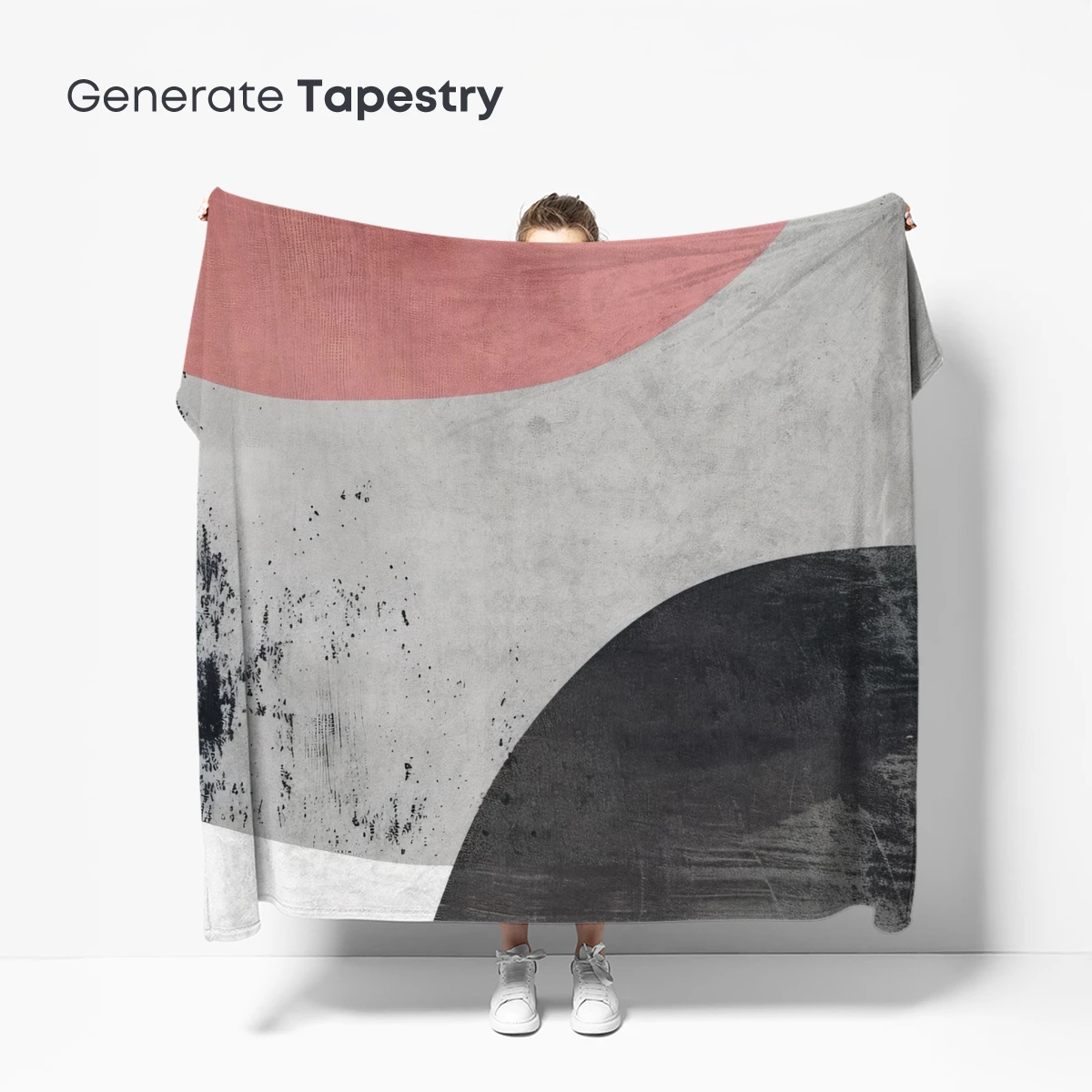 Abstract Fusion: Pink and Gray Elegance - Image 5