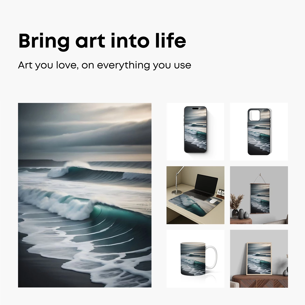 Eternal Ocean Symphony: Serene Waves at Dusk - Image 2