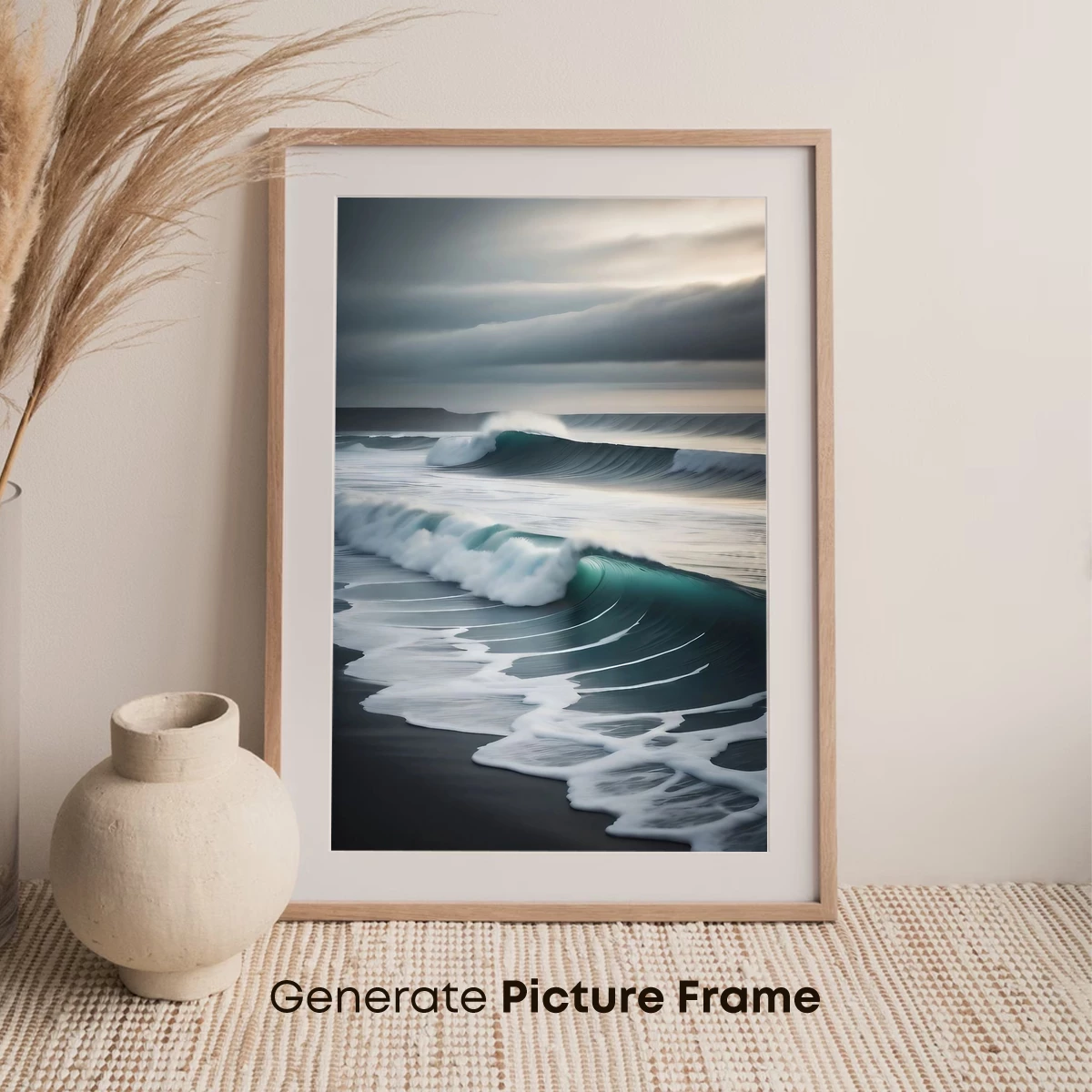 Eternal Ocean Symphony: Serene Waves at Dusk - Image 7