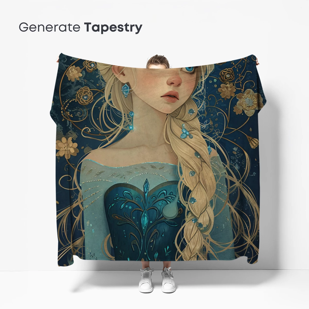 Ethereal Ice Queen: Braided Elegance in Frost Blue - Image 5