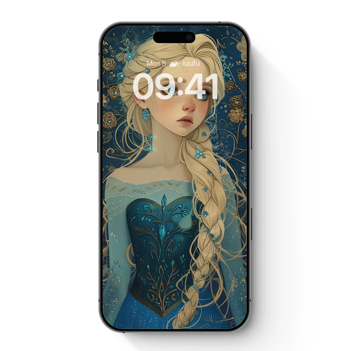 Ethereal Ice Queen: Braided Elegance in Frost Blue