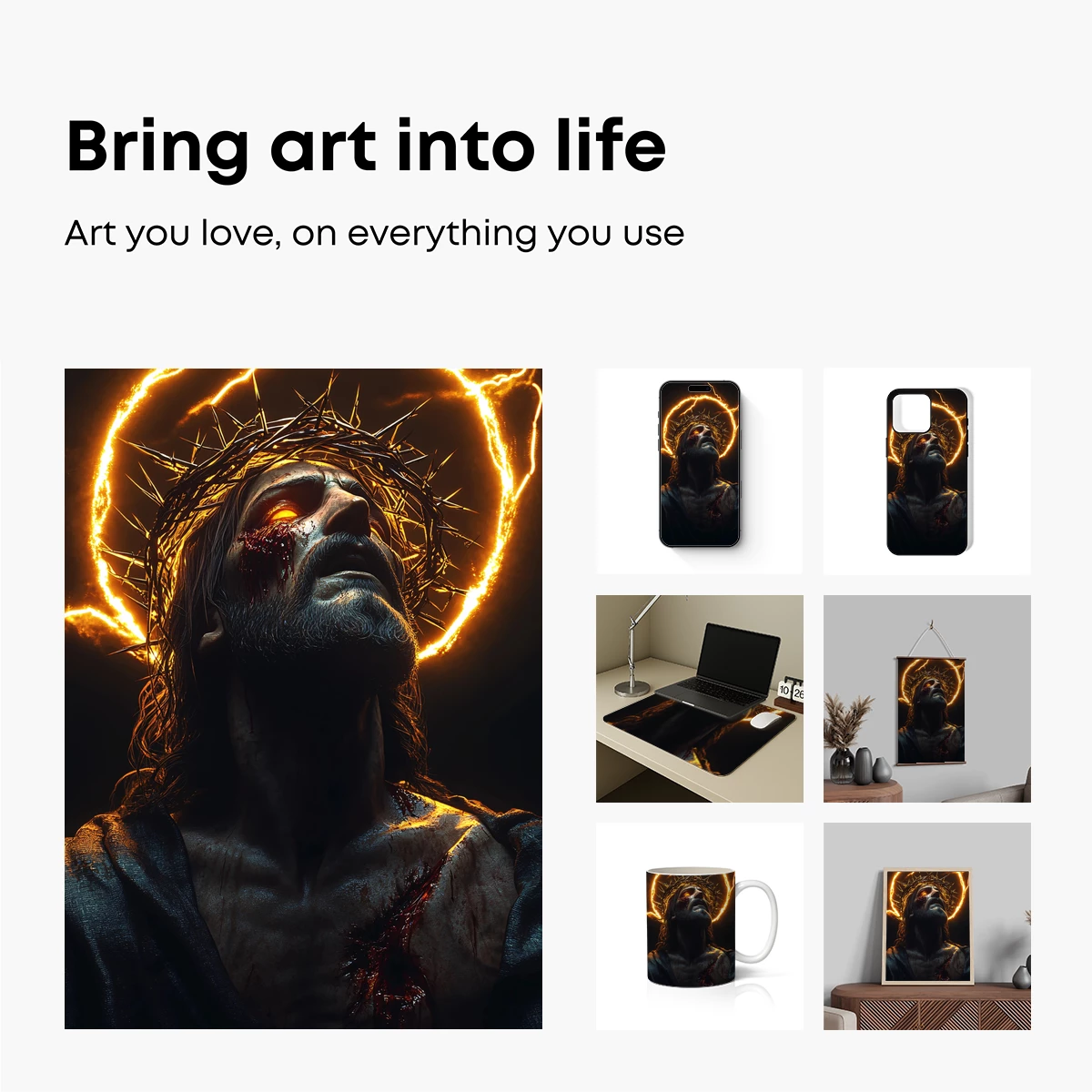 Crowned in Flames: A Modern Gothic Vision - Image 2